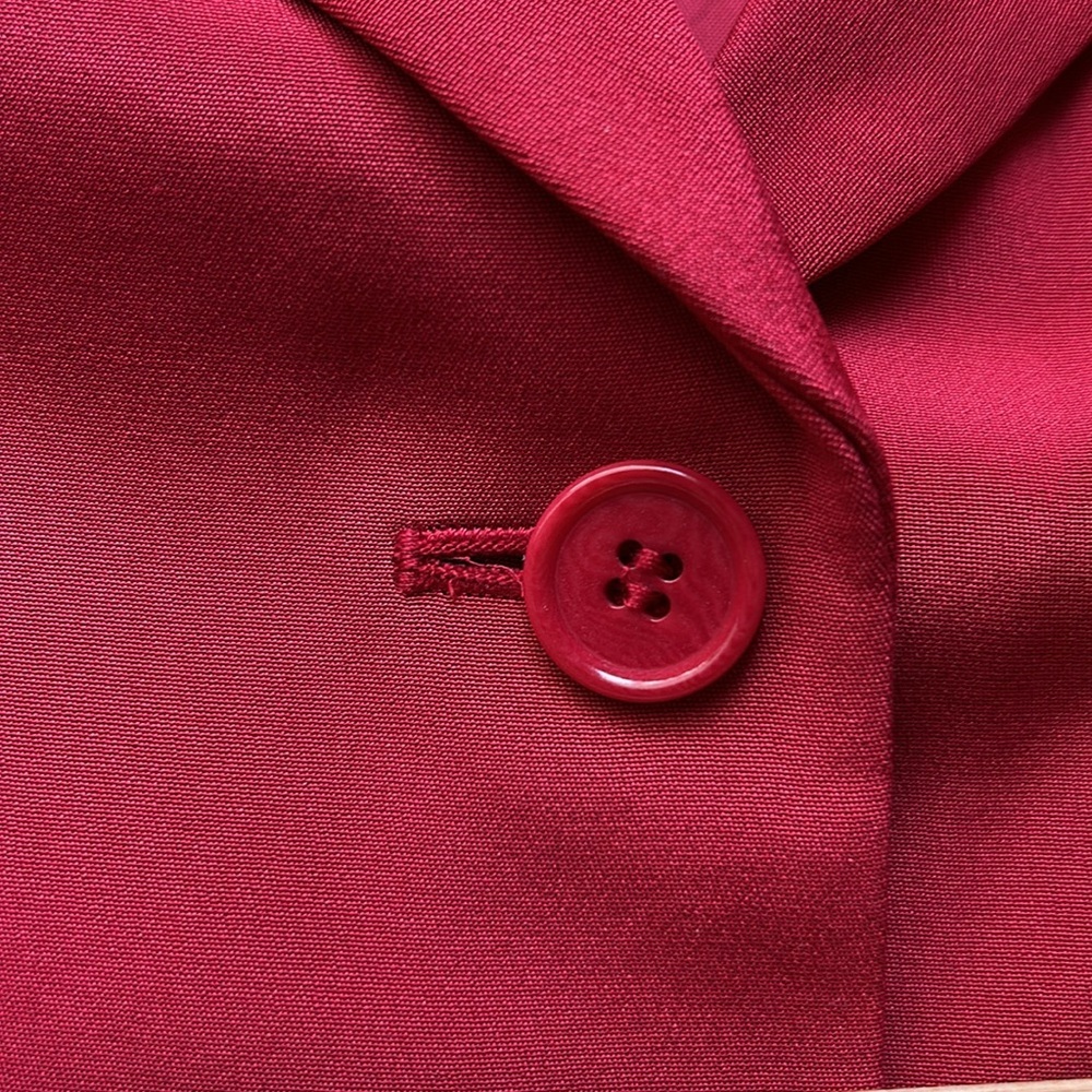 SILK ANN TAYLOR Red Blazer - Picture 7 of 7